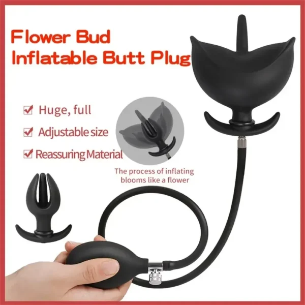 adjustable inflation anal plug soft