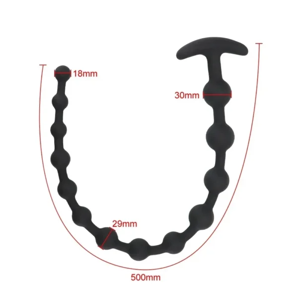 anal beads with anchor handle silicone
