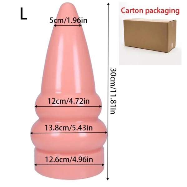 anal play toy with textured surface