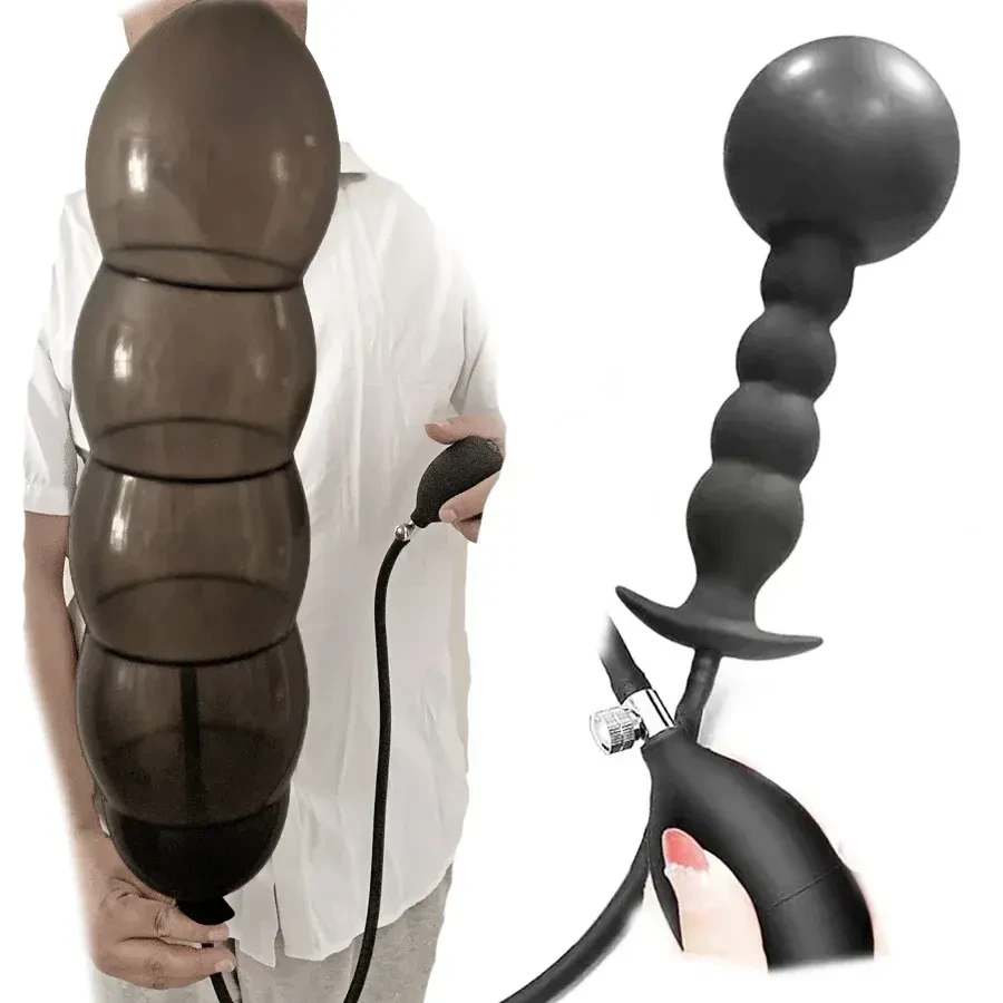 anal plug inflatable for prostate stimulation