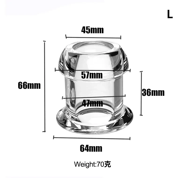 anal stretching plug transparent tpe