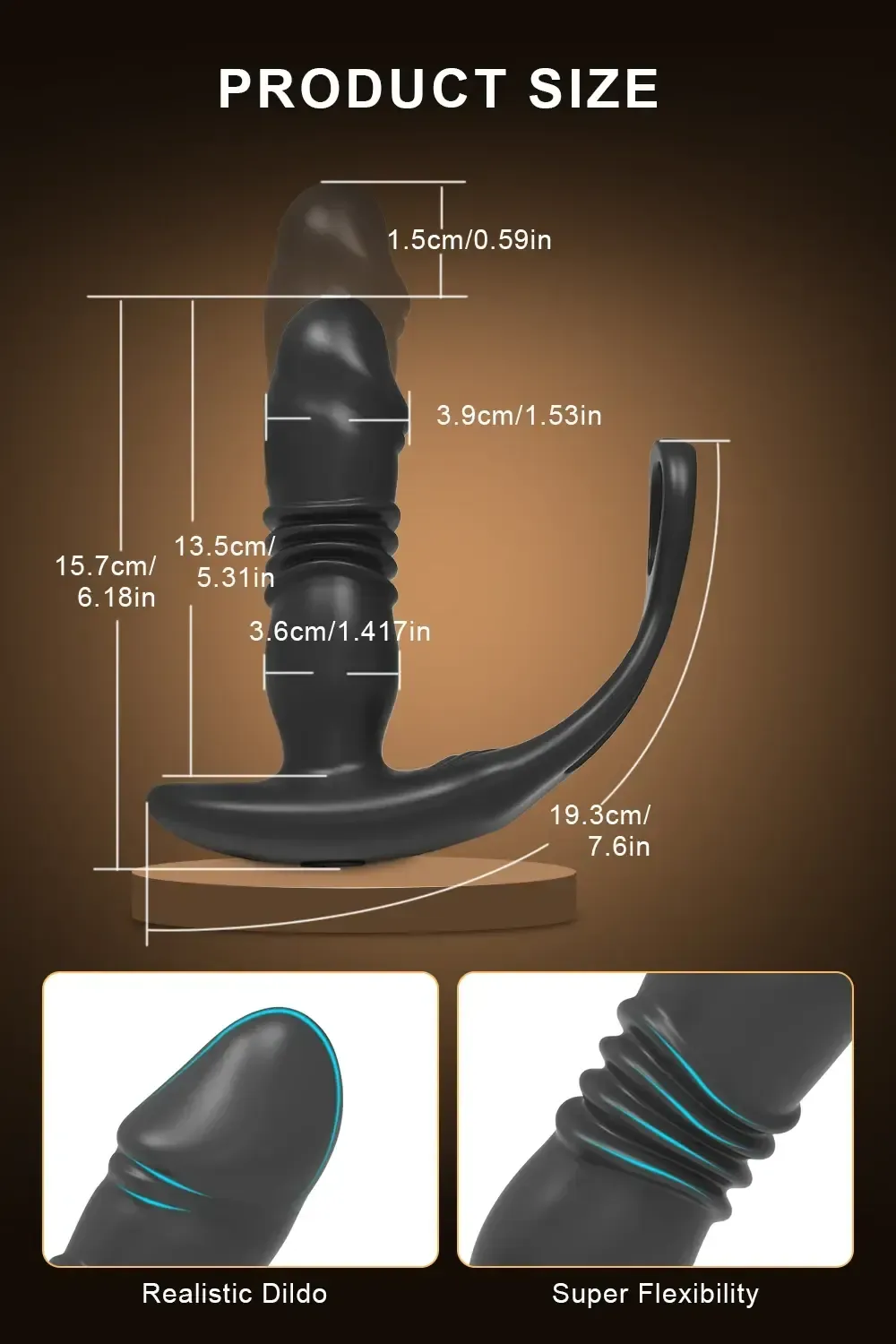 app control thrusting anal vibrator