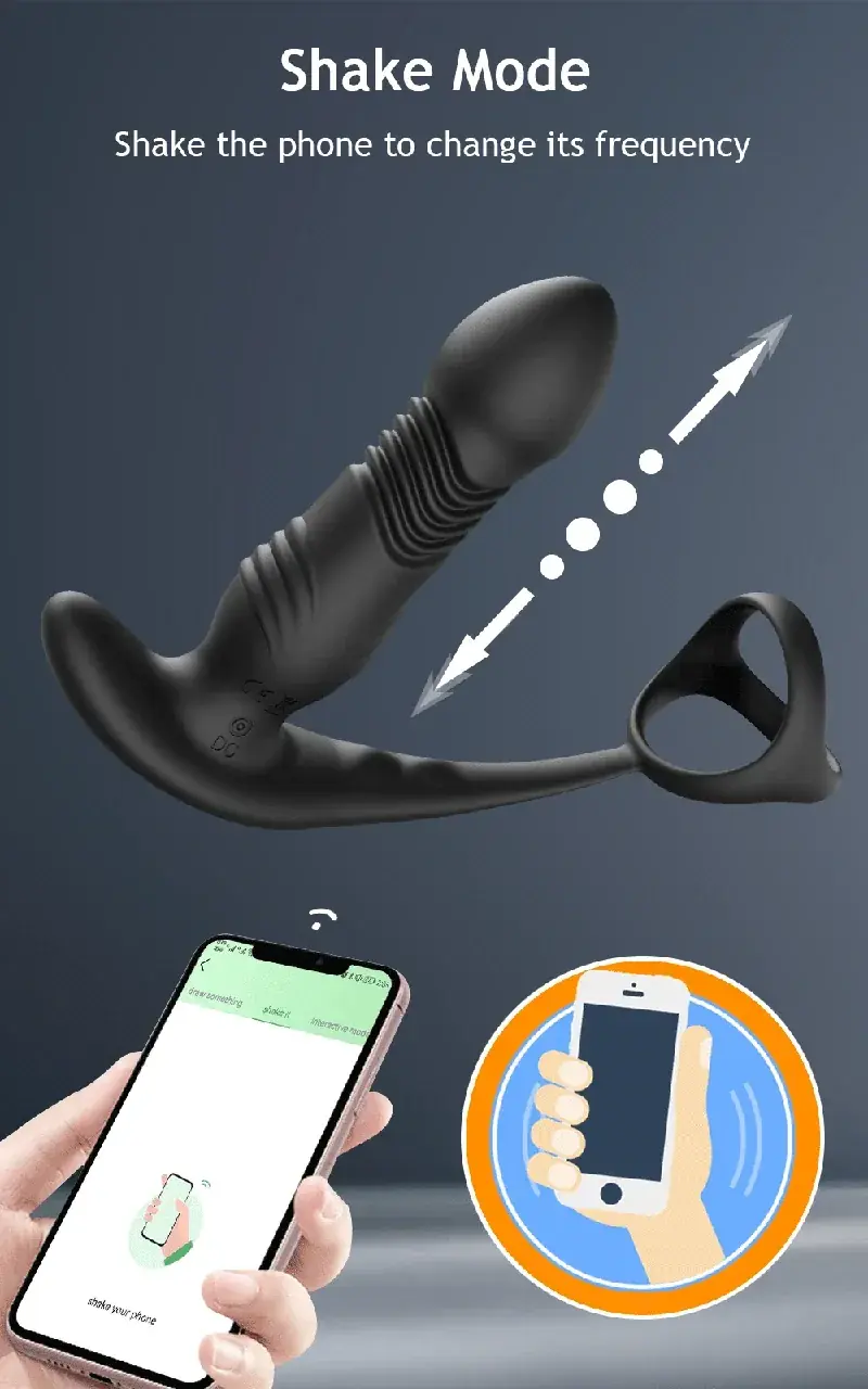 app controlled prostate massager black