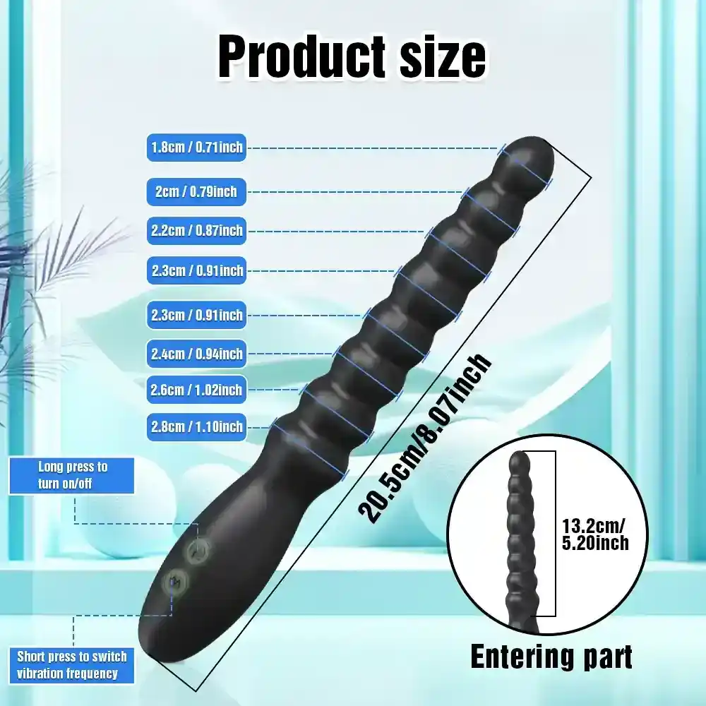 battery powered silicone anal bead vibrator