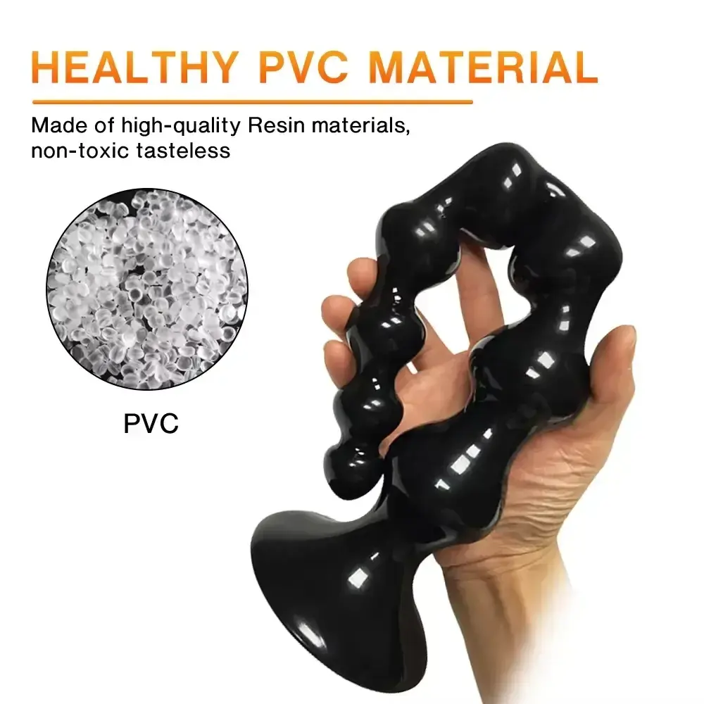 beaded pvc anal plug toy