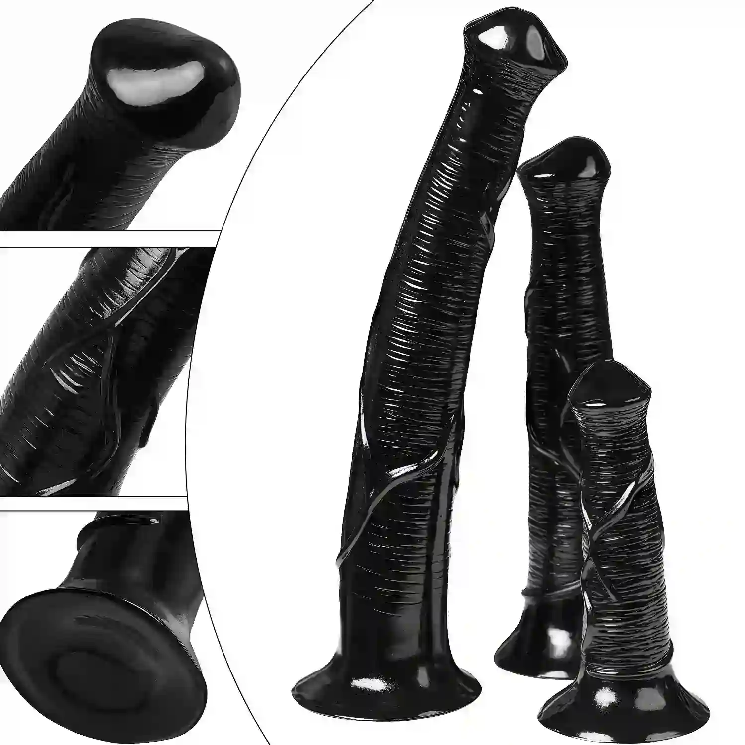 black pvc fantasy anal stallion