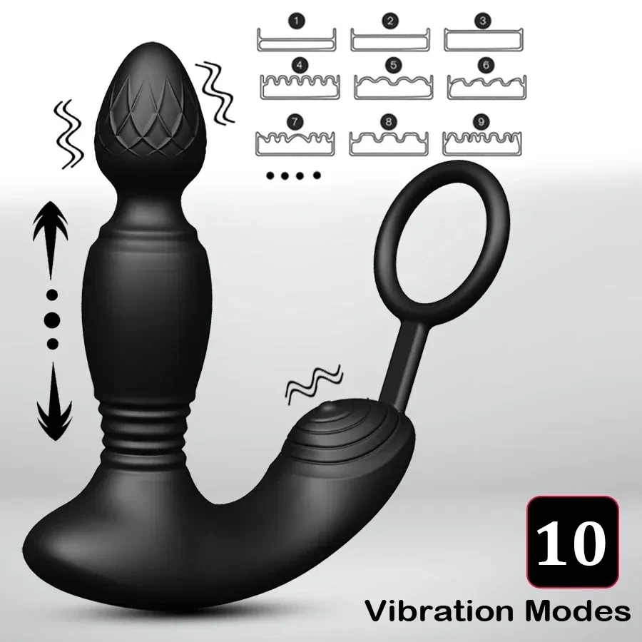 black silicone anal plug vibrator