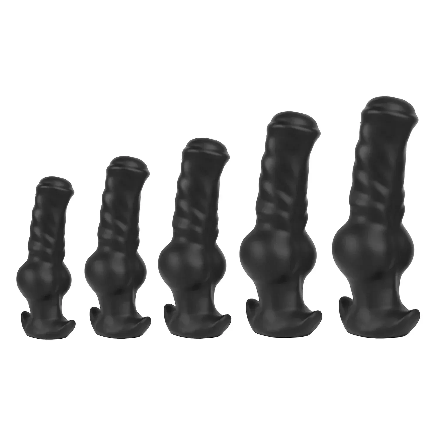 black silicone dog tail plug