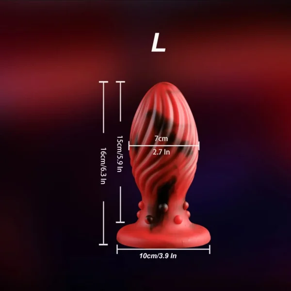 black silicone egg shaped plug