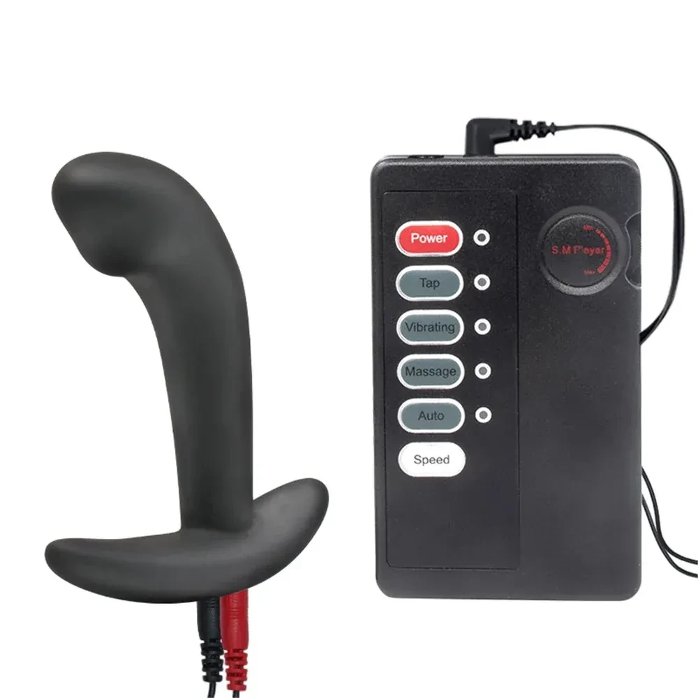 black silicone prostate massager anal toy