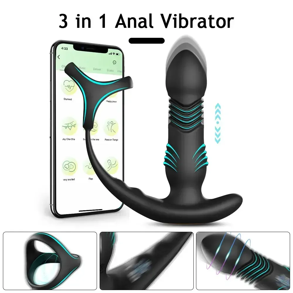 black silicone prostate vibrator app