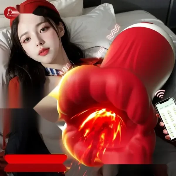 black silicone tpe app masturbator