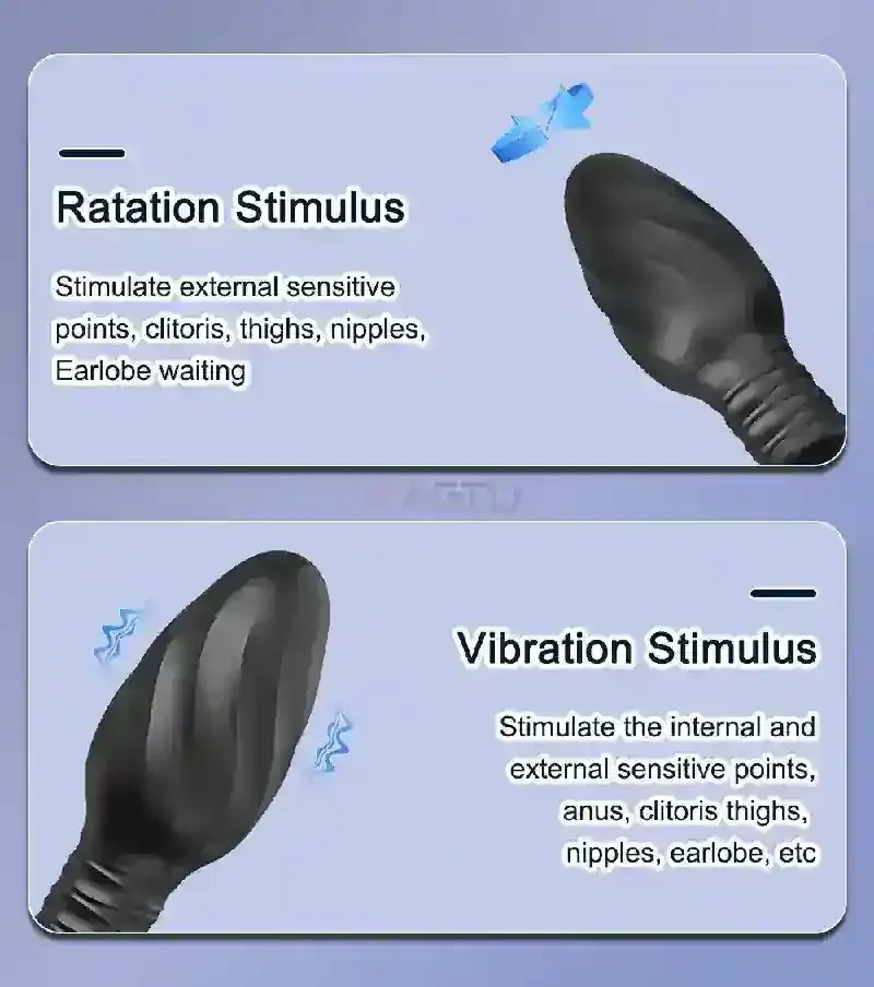 black silicone vibrating anal stimulator