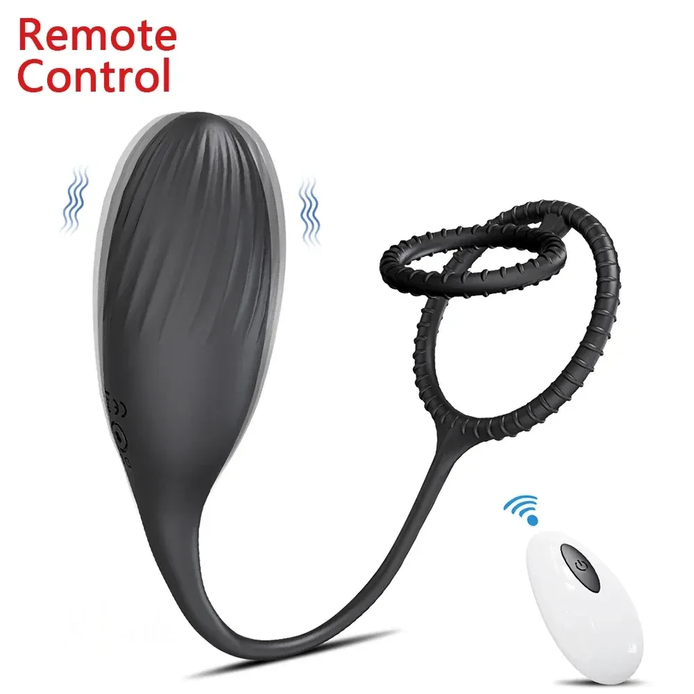 black silicone vibrating prostate massager 2