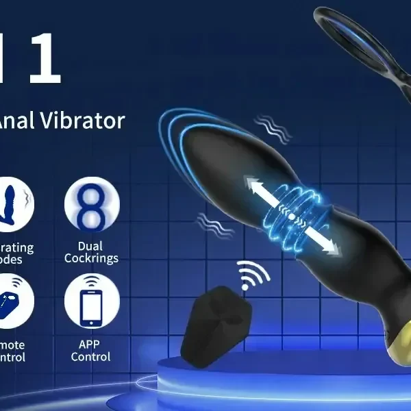 black silicone wearable anal plug prostate