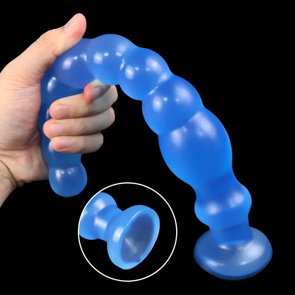 black tapered anal plug beads