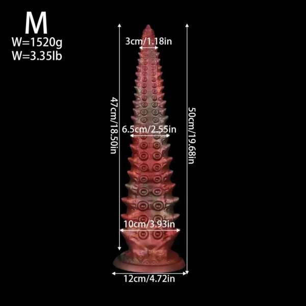 black tentacle anal plug silicone