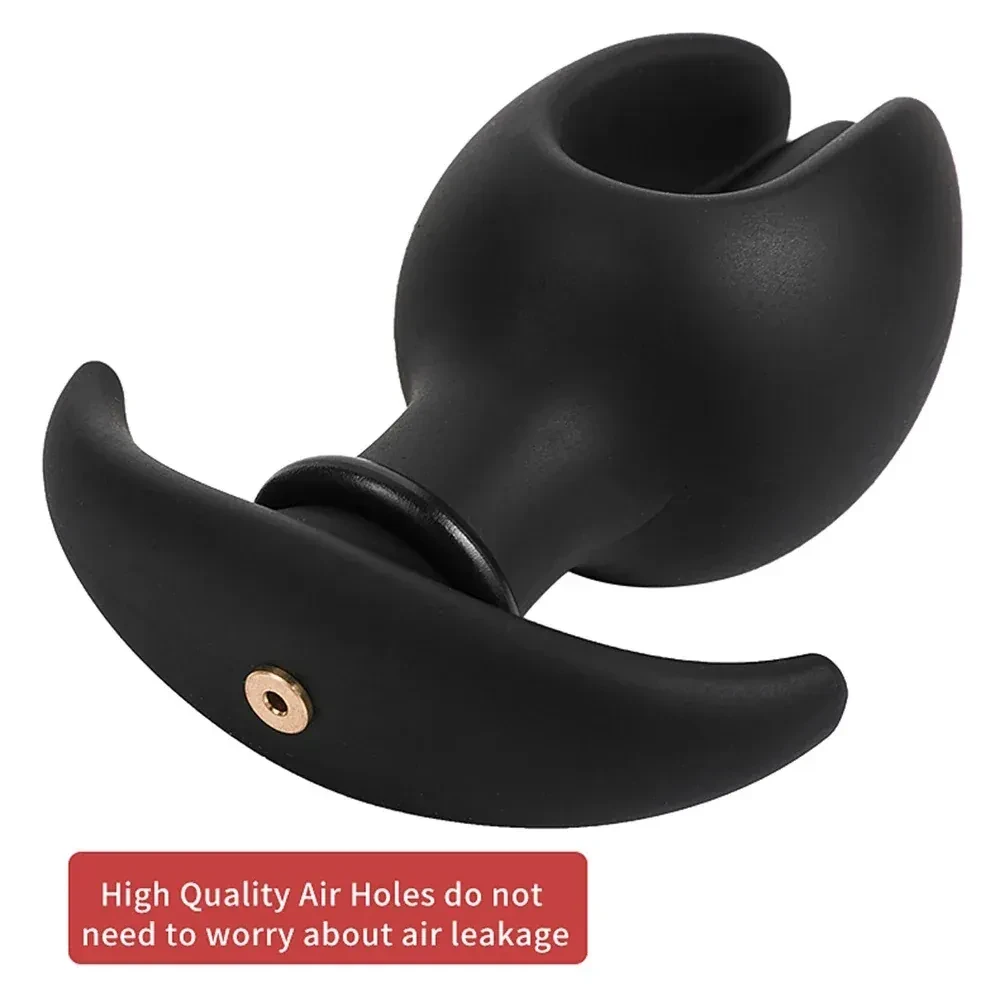 body safe silicone anal plug black