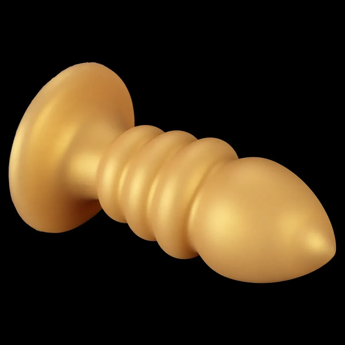 body safe silicone anal plug gold
