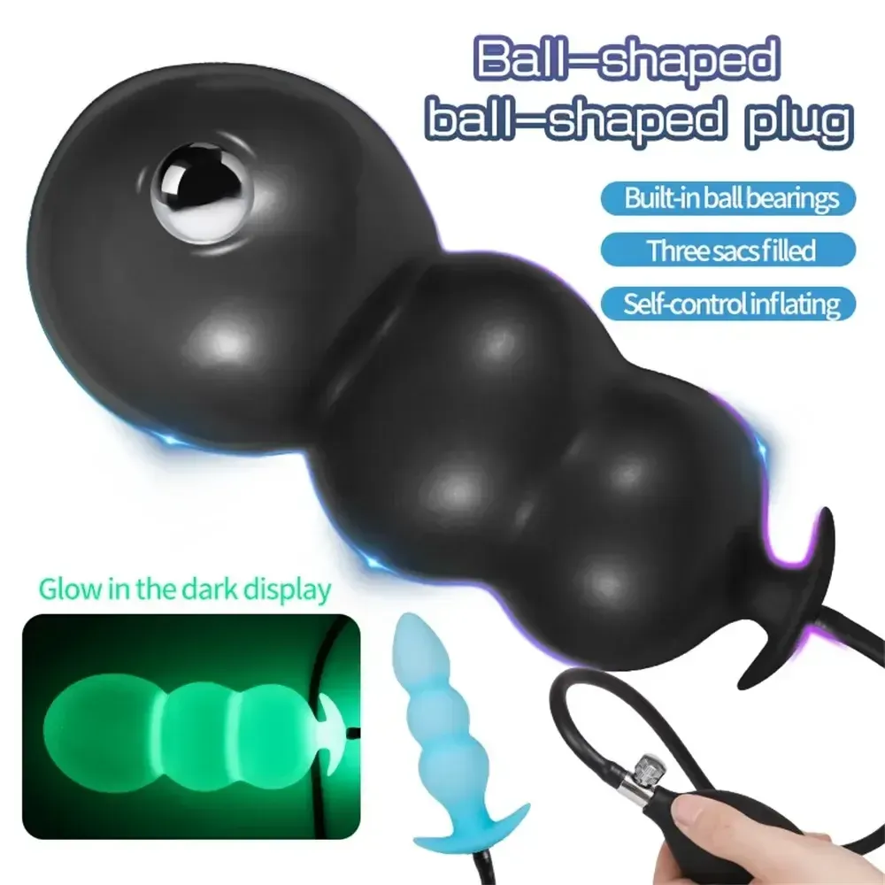 body safe silicone inflatable anal plug