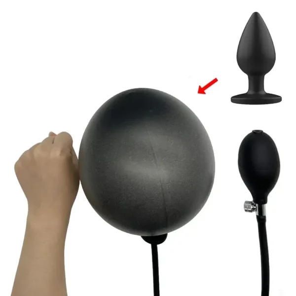 body safe silicone inflatable prostate toy