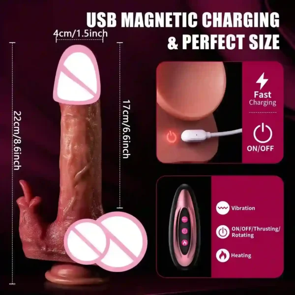 body safe silicone thrusting dildo adult