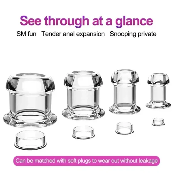 clear anal plug graduated size