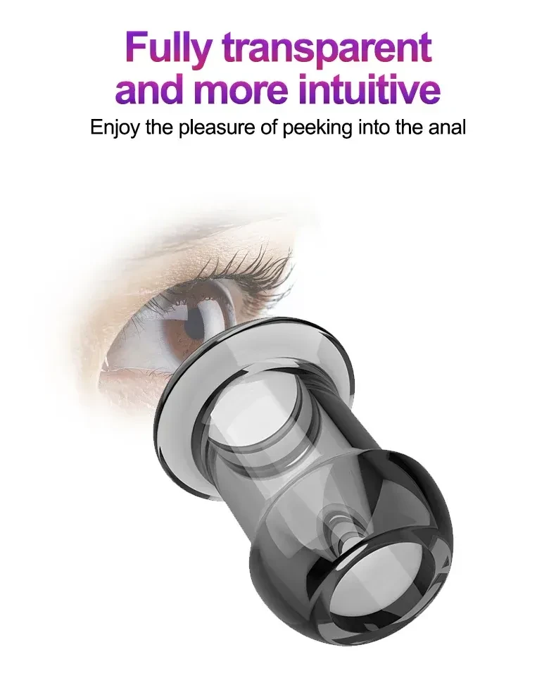 clear hollow anal plug stopper