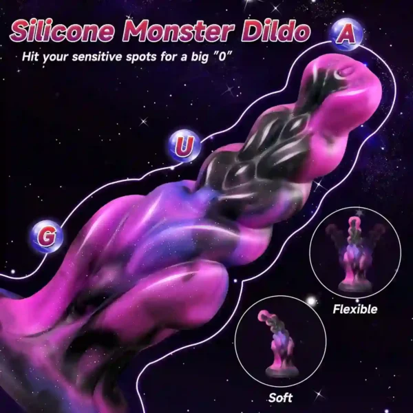 colorful monster dildo fantasy design
