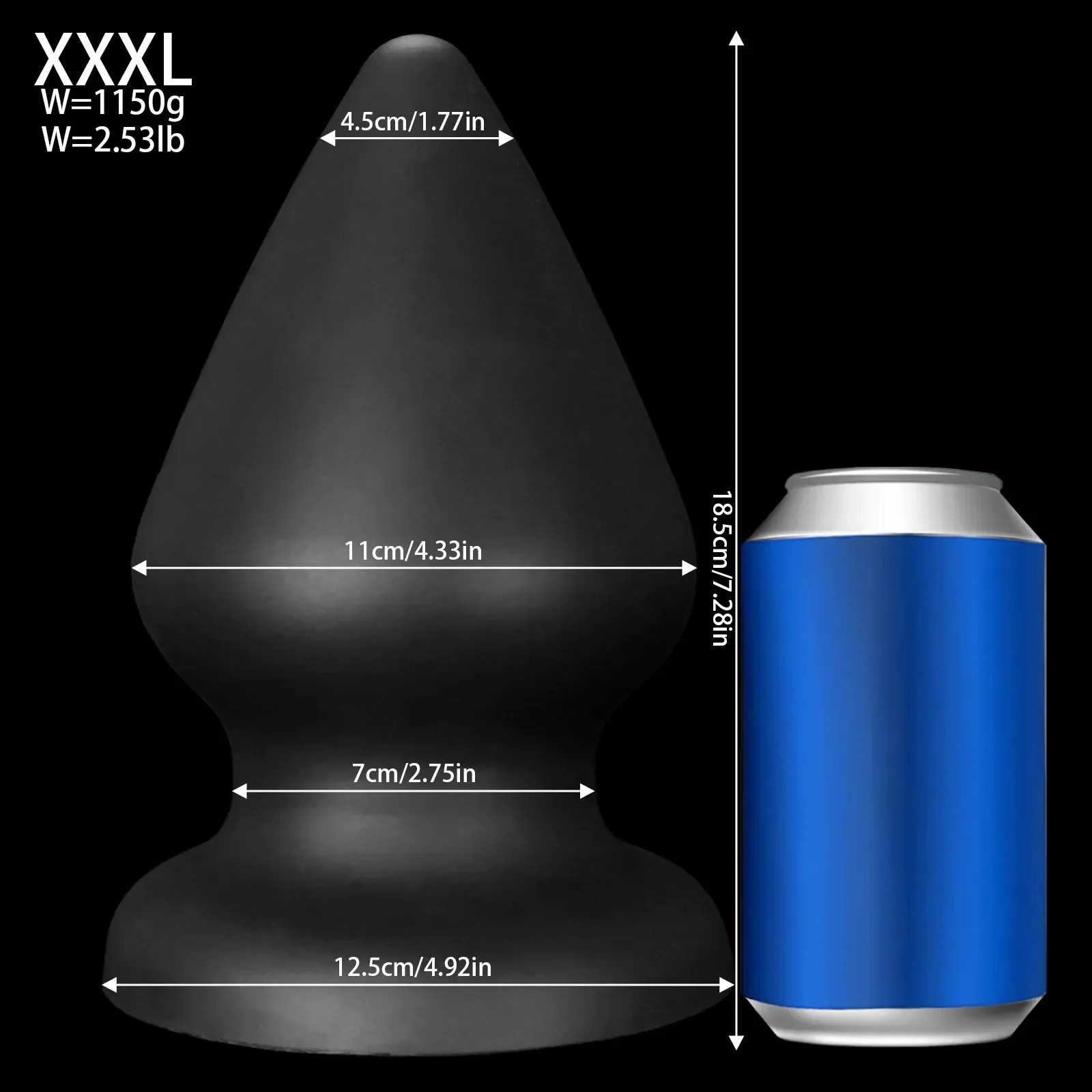 cone shaped anal training plugs