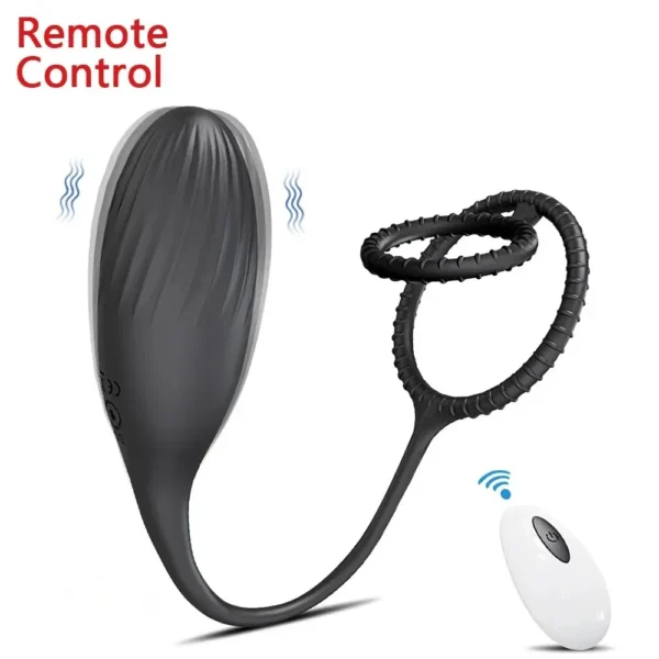 contoured silicone anal plug remote control