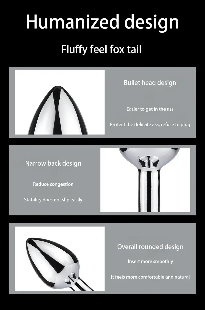 cool stainless steel anal plug small