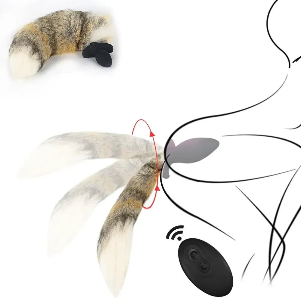 cosplay fox tail anal plug