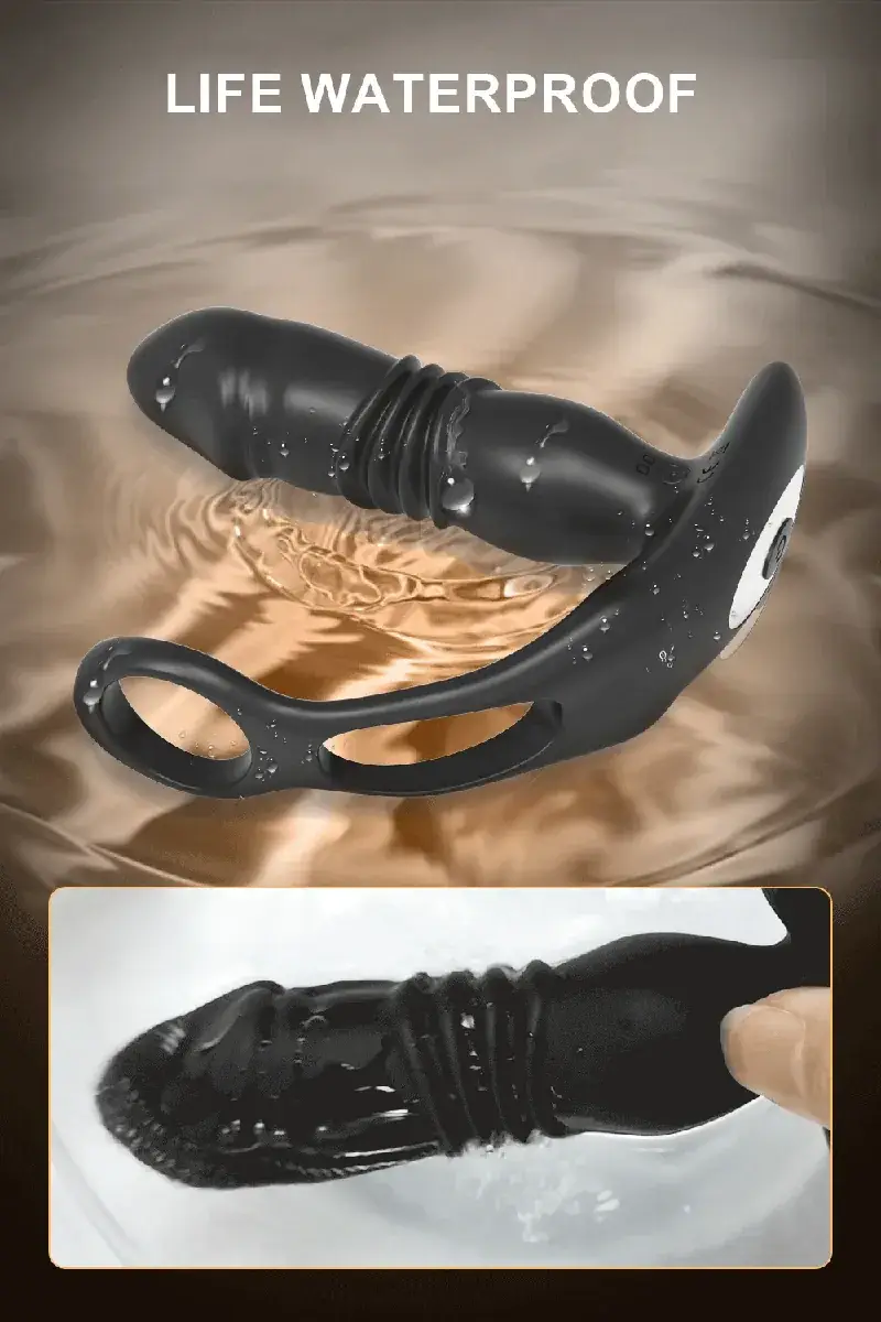 dual ring anal plug dildo combo 1