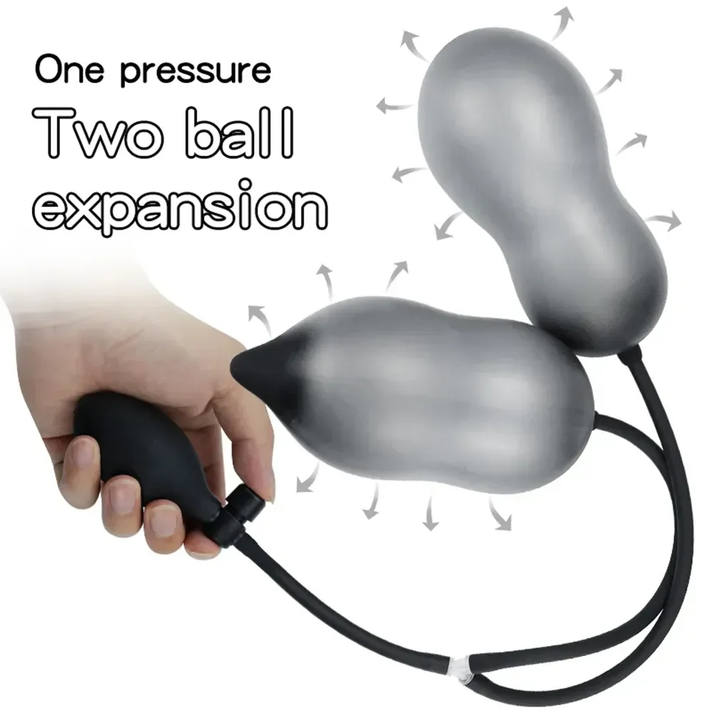dual stimulation inflatable anal toy