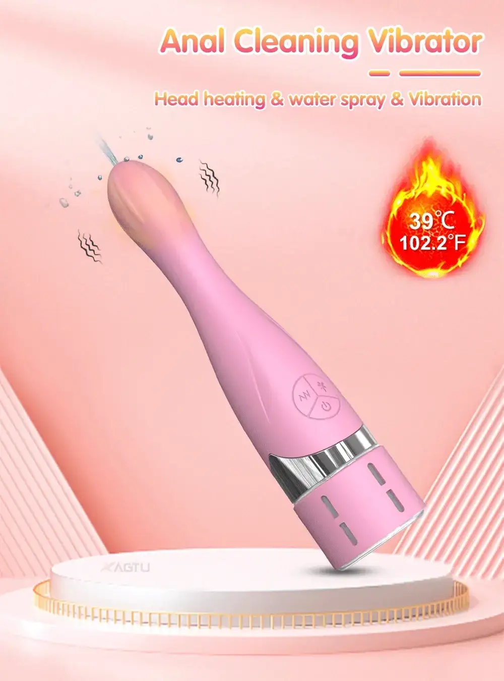 dual stimulation silicone vibrator waterproof