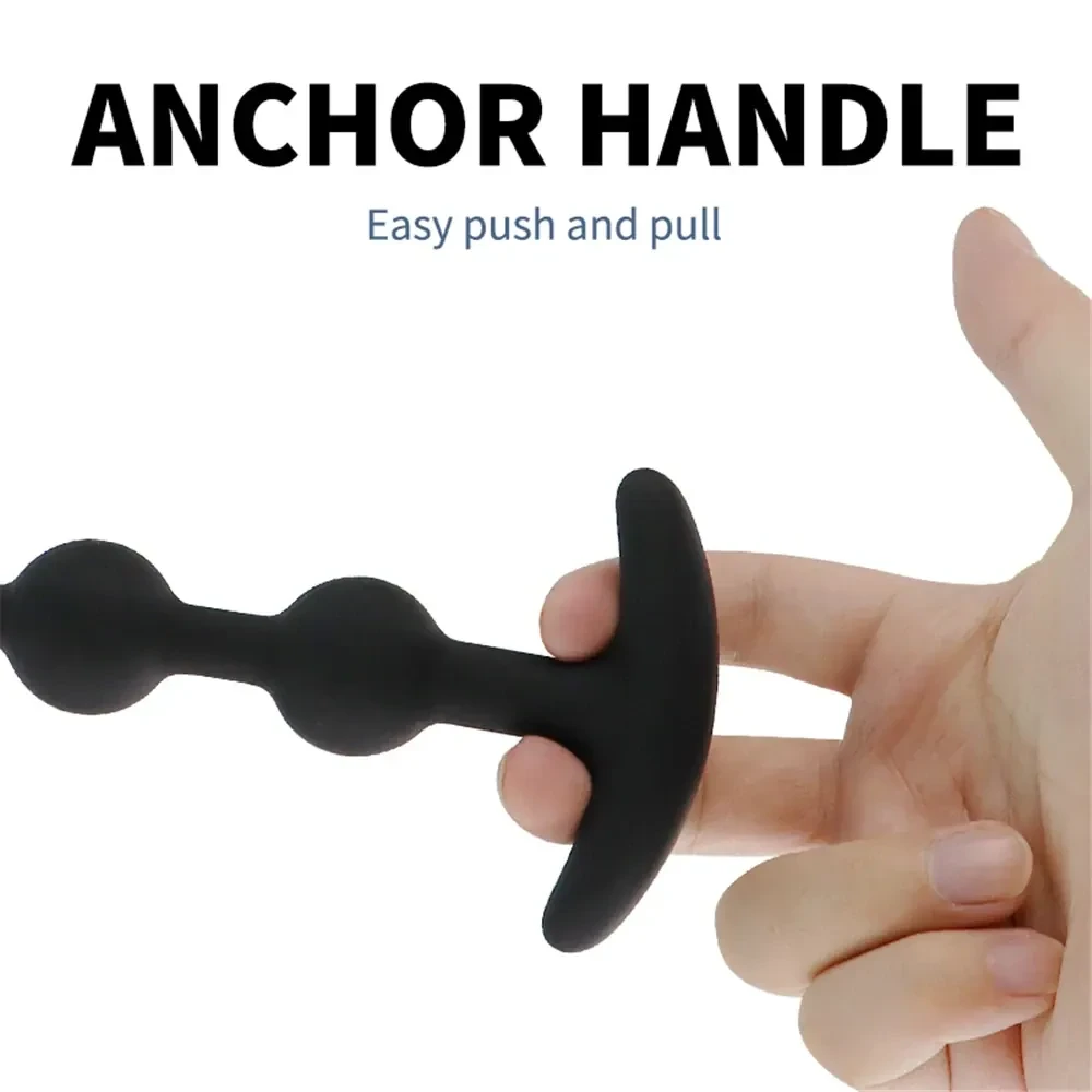 easy grip anal bead plug silicone