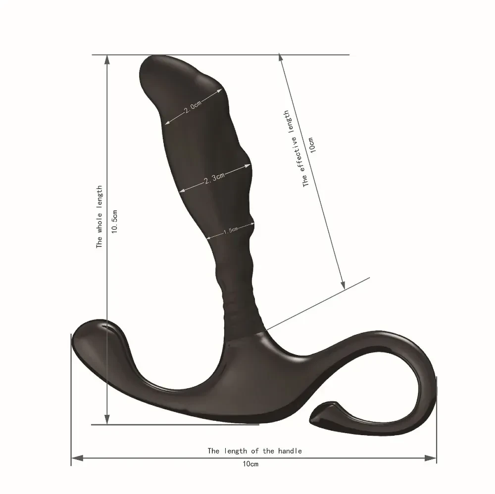 ergonomic black tpe anal plug