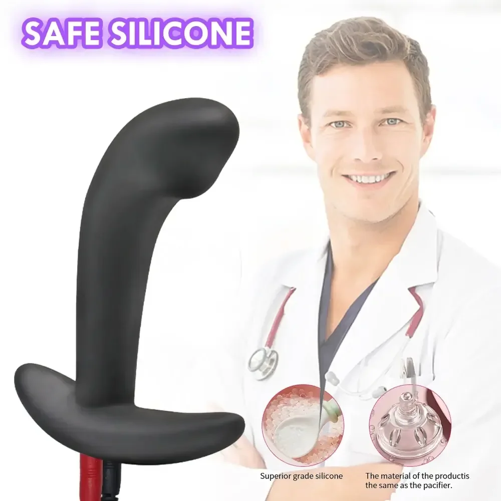 ergonomic electric prostate anal plug toy