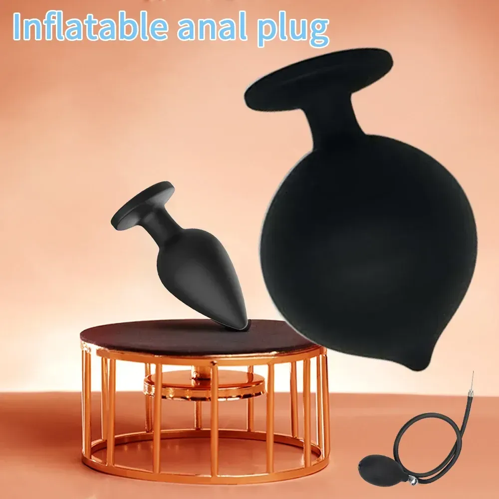 ergonomic inflatable anal plug silicone