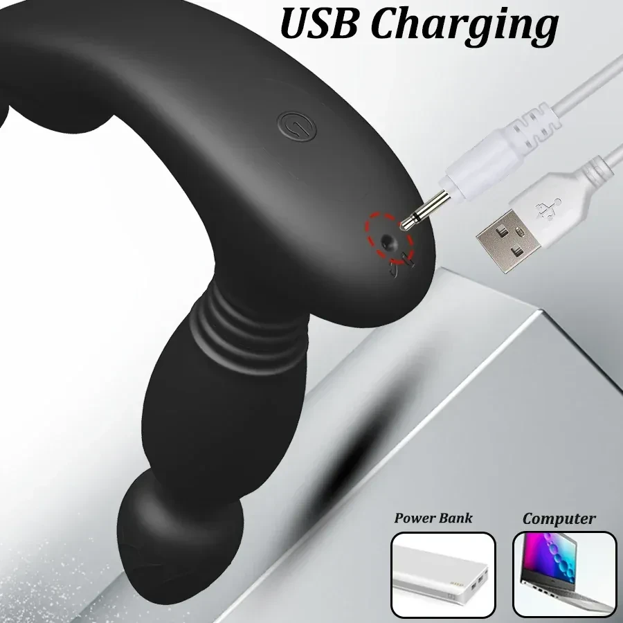 ergonomic prostate massager silicone plug