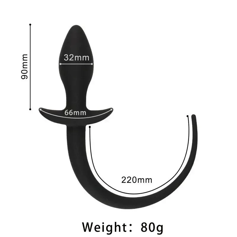ergonomic puppy tail anal toy