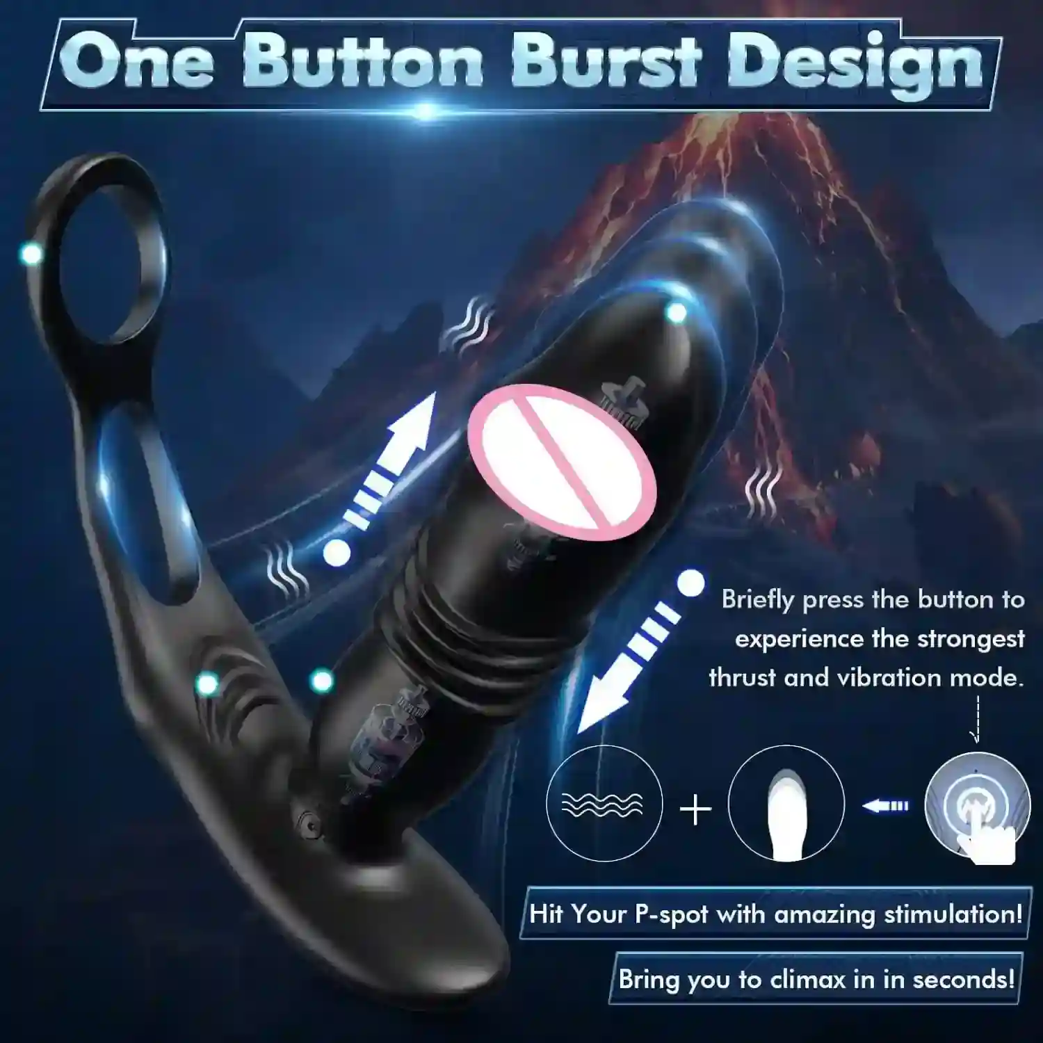 ergonomic silicone prostate stimulator male