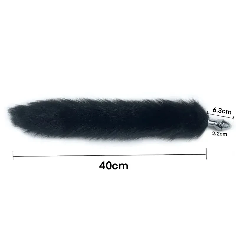 ergonomic small anal plug fox tail