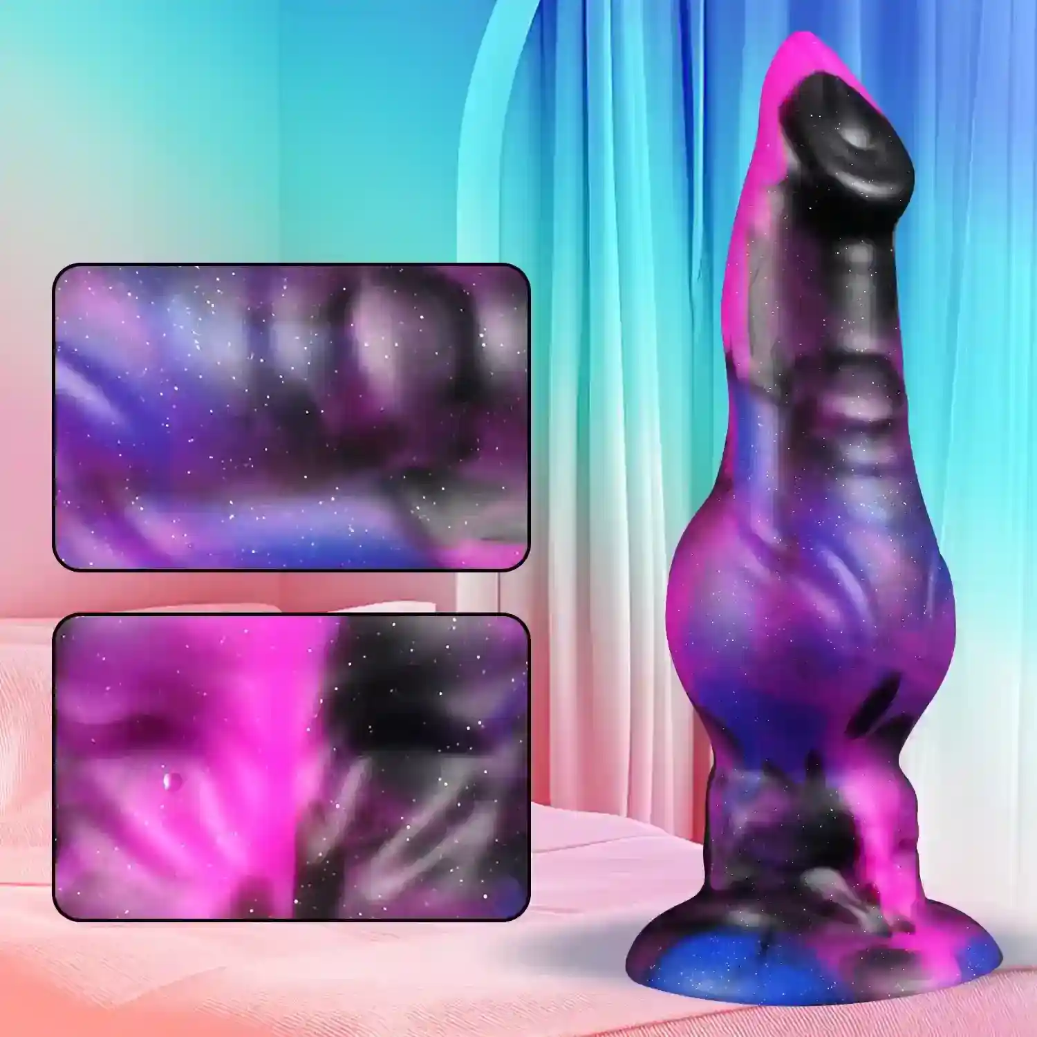 firm silicone prostate toy textured
