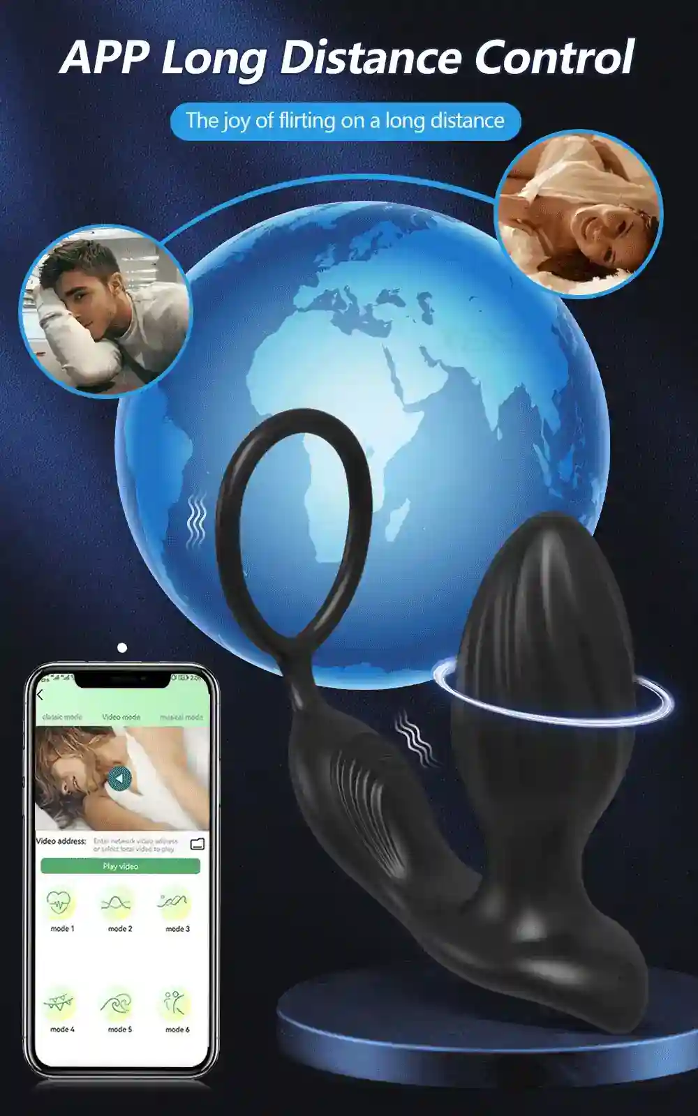 flared base anal toy vibrator