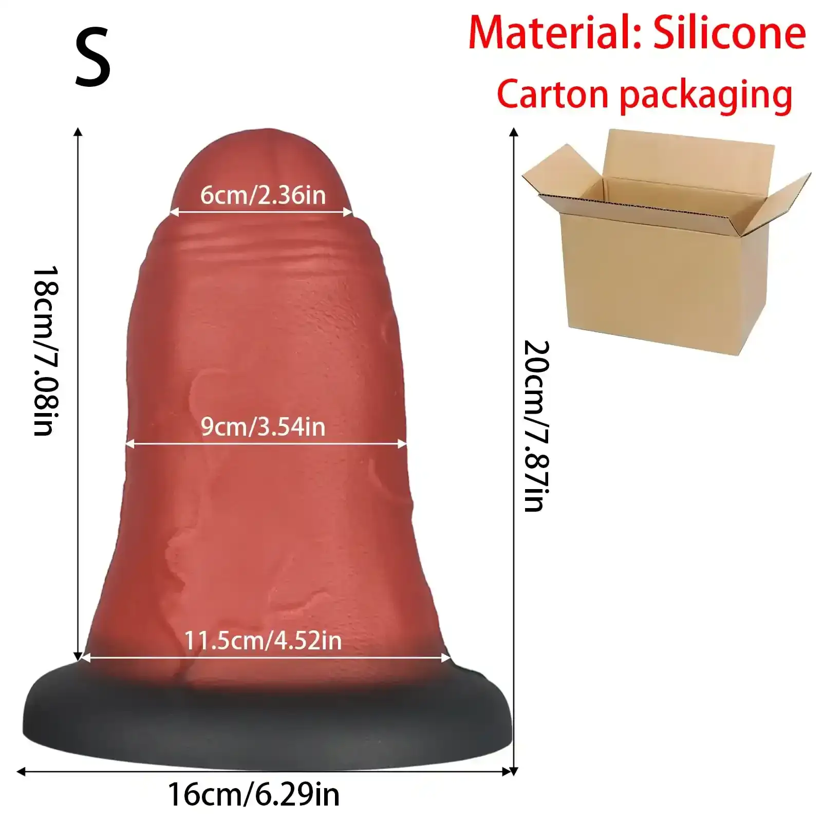 generously sized silicone butt plug