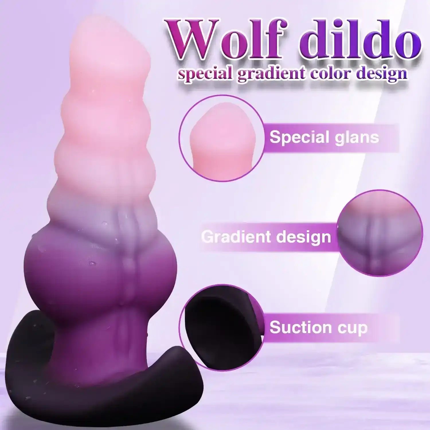gradient color anal dildo suction