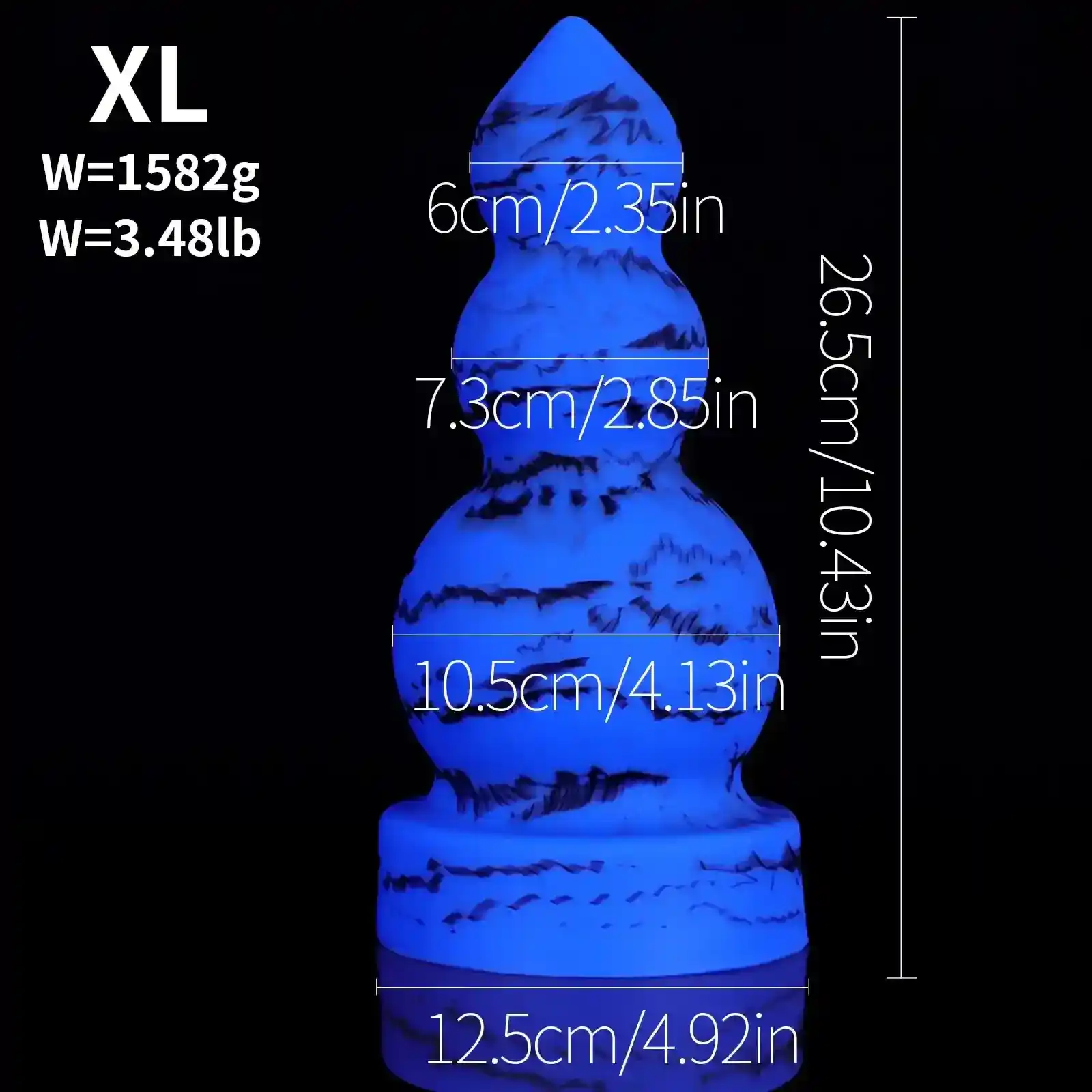 gradual sizing silicone anal toy