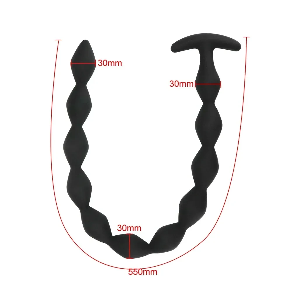 graduated anal beads with handle